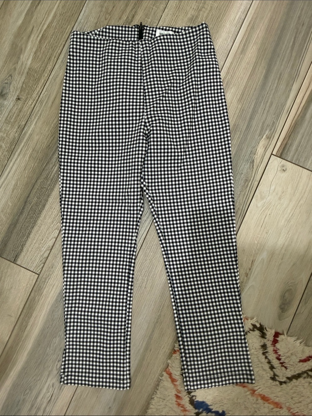 Unique Vintage Black and White Gingham ankle Pants
